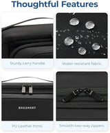 BAGSMART Toiletry Bag for Men, Wide Opening Travel Bag for Toiletries, Dopp Kit Water Resistant Shaving Hygiene Bag for Bathroom Shower, Toiletries Accessories,Travel Essentials (Navy Blue)