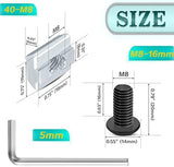 20 Set Black 4040 Series Aluminum Extrusion Profile Connector, Includes 1pc Wrench, 20pcs 3540 Corner Bracket, 40pcs M8 T-Slot Sliding Nuts and Hex Screw Bolt for 20S Aluminum Rail Accessories