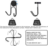Magnetic Hooks 304 Stainless Steel Hooks Heavy Duty Magnets Hanging Hooks for Refrigerator Grill Toolbox Cabins Outdoor,Cruise Essentials Camper Accessories,4pack(Black,1.3in-2-)