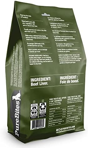 PureBites Beef Freeze Dried Dog Treats, 1 Ingredient, Made in USA, 44oz