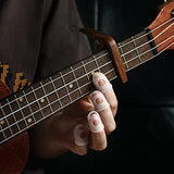 Ukulele Strings Accessories Kit, Nylon Ukulele Strings Set, Tuner, Felt Picks, Capo, Finger Protectors,String Winder for Soprano Concert Tenor Ukulele (28PCS, Walnut color)