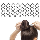 Hawwwy Bobby Pins - 8 Pack - Black - 2 Inches - Beautiful Twist Hair Accessories for Women and Kids - Easy Bobby Pins for Fast and Secure Buns, Messy Styles, and Updos
