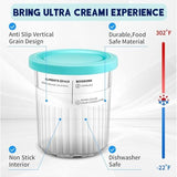 Ninja Star Creami Pints and Lids - 4 pack of 24 oz with accessories - Creami Deluxe Pints Compatible with NC500 Series Ice Cream Maker | Assorted Colors, BPA-Free