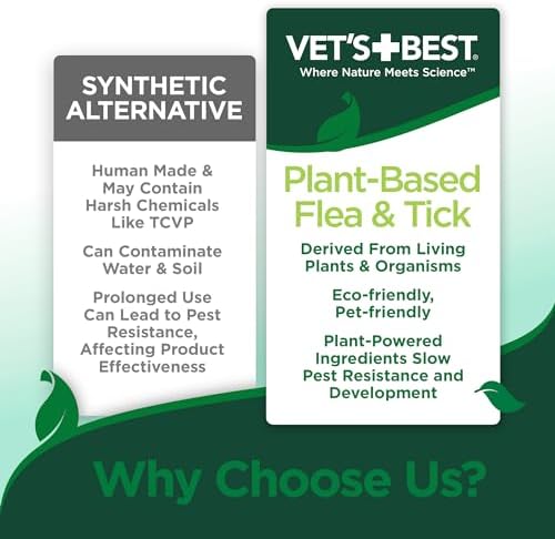 Vet’s Best Flea and Tick Advanced Strength Dog Shampoo - Dog Flea and Tick Treatment - Plant-Based Formula - Certified Natural Oils - 12 oz