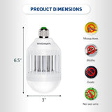 vertmuro Bug Zapper Light Bulb, 2-in-1 Indoor Electric Mosquito Killer Lamp with UV LED Light, Fly Insects Trap for Home Entryway Balcony Patio(1 Pack)