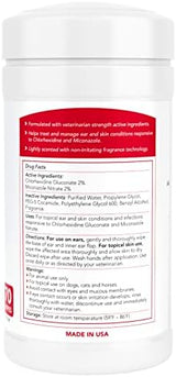 Nootie Medicated Dog Wipes, 2% Chlorhexidine and 2% Miconazole Formulated Pet Wipes for Dogs and Cats - 5"x 6" Size XL Wipes - 70 Count - Sold in Over 10,000 Vet Clinics and Pet Stores Worldwide
