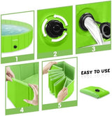 Furrybaby Dog Pool, Foldable Dog Pools for Large Dogs Portable Pet Pool Kiddie Pool Doggie Wading Pool Dog Swimming Pool(Green 63'') Indoor and Outdoor