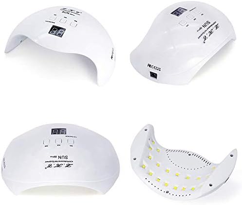 Gel UV LED Nail Polish Lamp, LKE Nail Dryer 40W LED Light with 3 Timers Professional for Nail Art Tools Accessories White