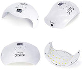 Gel UV LED Nail Polish Lamp, LKE Nail Dryer 40W LED Light with 3 Timers Professional for Nail Art Tools Accessories White