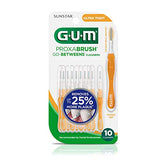 GUM - 10070942002438 Proxabrush Go-Betweens Interdental Brushes, Ultra Tight, Plaque Removal, 10 Count, (Pack of 6)