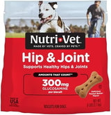 Nutri-Vet Hip & Joint Biscuits for Dogs - Tasty Dog Glucosamine Treat & Dog Joint Supplement - Large Sized Biscuit with 300mg Glucosamine - 6 lb