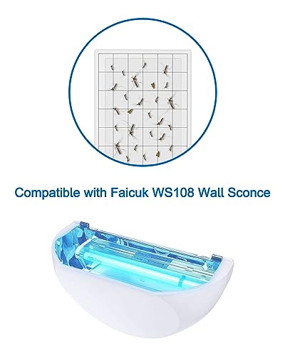 20 Pcs Replacement Sticky Board for Faicuk WS108 Wall Sconce Fly Light Trap Refill Glue Board for Capturing Flies, Moths, Gnats, Mosquitos and Other Flying Insects