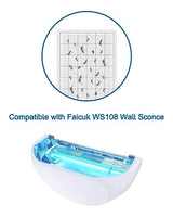 20 Pcs Replacement Sticky Board for Faicuk WS108 Wall Sconce Fly Light Trap Refill Glue Board for Capturing Flies, Moths, Gnats, Mosquitos and Other Flying Insects