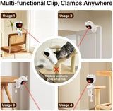 Potaroma Smart Sensor Cat Laser Toys Interactive, Motion Activated Truly Random Trjajectory, Clamp Design, Automatic Chargeable Kitten Toy Indoor Exercise, Cream White