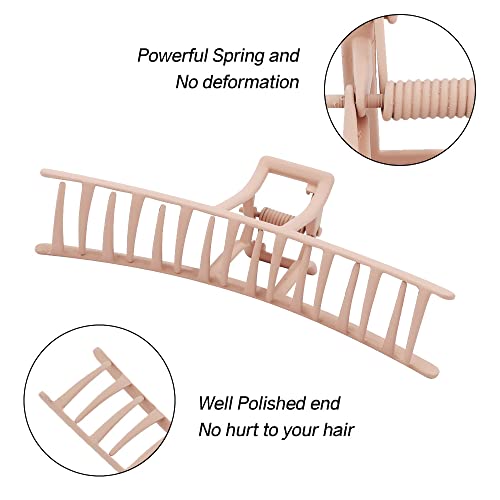 Large Metal Hair Clips for Thick and Long Hair - Butterfly Claw Clips and Big Jaw Clamps for Hair Styling, Accessories for Women (5 Colors)