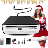 USB CD DVD Player for Car with Upgraded Extra Accessories, External Portable Car CD Players with USB AUX Type-C Radio Connection, Integrated Vehicle Stereo for Android Navigation/TV Plug and Play.