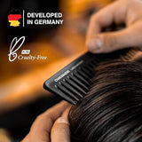 Charlemagne Men's Carbon Comb - Shatterproof Styling Comb for Hair & Beard - Tools & Appliances - 19cm Coarse Teeth