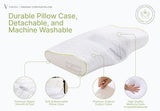 Vaverto Adjustable Contour Memory Foam Pillow - King Size - Orthopedic Neck Support, Pain Relief, Washable, Organic Cotton Cover Ergonomic Cervical - Ideal for Side, Back & Stomach Sleepers…