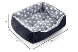 GASUR Dog Beds Small Plus Size, Small Dog Bed Washable, Orthopedic Pet Sofa Bed, Pet Cuddler Anti-Slip Bottom, Soft Calming Sleeping Warming Puppy Bed (S Plus (25"x 21"x 8"), Black)