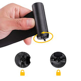 Amazon Basics Premium Crowd Control Stanchions with Easy Assembly, 6.5 foot Sturdy Retractable Belts - Pack of 2, Black