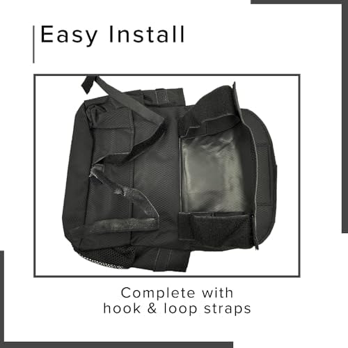 AlveyTech Saddle Bag for Mobility Scooter, Wheelchair, & Electric Power Chair (Small, Black) - Accessories Holder Armrest Side Pouch Storage Organizer Bags for Adults, Water-Resistant, Easy Install