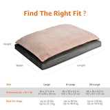 Amazon Basics Washable Dog Bed with Cooling Gel Memory Foam, Pressure-Relief Support for Dogs up to 120lbs, Non-Slip Bottom, Removable Cover, Giant Sized (48" x 36"), Grey