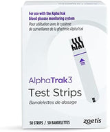 AlphaTrak 3 Test Strips for Use with AT3 Blood Glucose Monitoring System for Cats, Dogs, and Horses, 50 Count