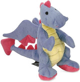 goDog Bubble Plush Dragons Squeaky Dog Toy, Chew Guard Technology - Periwinkle, Large