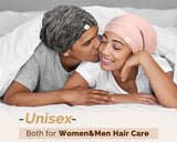 YANIBEST Slouchy Beanie Hat Satin Lined Sleep Cap Satin Bonnet Chemo Headwear Caps for Women and Men Black