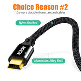 AGVEE 2 Pack 6.6ft USB Cable for Blue Yeti Microphones & Blue Snowball iCE Mic, Replacement Power Cord for Blue Yeti USB Microphone Blackout Edition & HyperX Quadcast, Black