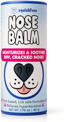 Squishface Nose Balm - Soothe & Protect Dry, Cracked Dog Snouts - Plant-Based, Lick-Safe Formulation to Aid in Relief of Hyperkeratosis - Great for All Breeds! (1.75 oz)