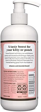 Amazon Brand - Wonder Bound Wild Alaskan Salmon Oil for Dog, Cat, 8 fl oz