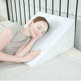 Folding Bed Wedge Pillow for Sleeping Adjustable 9 &12 Inch Foldable Bed Wedge Pillow, Memory Foam Triangle Pillow Wedge System for Legs and Back Support Pillow