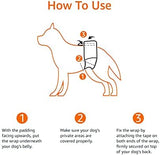 Amazon Basics Male Dog Diapers, 50 Count, Medium, Ultra Absorbent Disposable Wrap with Secure Fit, Leakproof and Comfortable