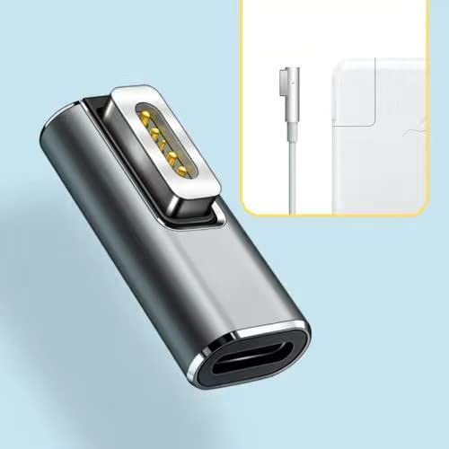 Magnetic L-Tip USB C Adapter Compatible with Magnetic 1 MacBook Pro Air, Type-C PD Power Fast Charging Adapter Replacement for MacBook Power Supply,MacBook Pro Works with 100W