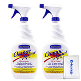 Number 1 in Service Orange Guard Home Pest Control Spray, Natural Organic Bug Repellent & Killer for Ants Roaches Fleas Water Based Indoor, Outdoor, Number 1 in Service Tissue Pack, 32 Fl Oz, 2 Pack