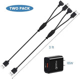 2-Pack Dog Training Collar Charger for Jugbow Shock Collar, 2-in-1 Magnetic and USB C Charging Cable with Power Adapter
