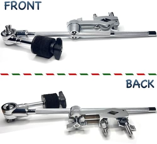 Cymbal Stand Holder Clamp, Drum Cymbal Arm Cymbal Stand Extension Arm, 33cm Mount Cymbal Clip Drum Stand Clamp Cymbal Boom Arm with Clamp Holder Bracket, Percussion Instrument Accessories