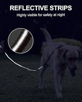 Joytale Tactical Dog Leash Heavy Duty, 4-6FT Shock Absorbing Bungee Lead with 2 Padded Handle, Metal Carabiner Clip, Car Seatbelt, Strong No Pull Leash for Medium Large X-Large Dogs, Brown