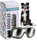 NVTED Dog Sunglasses Dog Goggles, UV Protection Wind Protection Dust Protection Fog Protection Pet Glasses Eye Wear Protection with Adjustable Strap for Medium or Large Dog (Green)