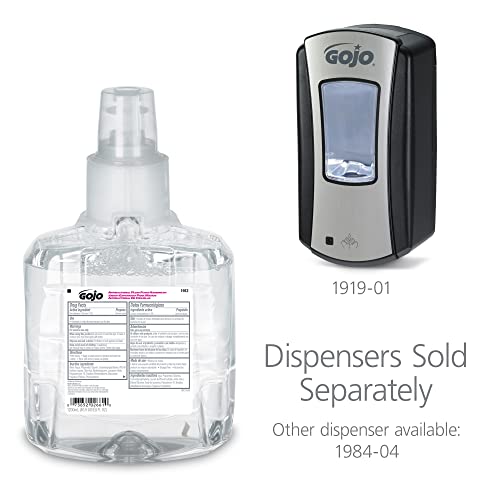 GOJO Antibacterial Foam Handwash, Plum Fragrance, 1200 mL Foam Hand Soap Refill for GOJO LTX-12 Touch-Free Dispenser (Pack of 2) - 1912-02