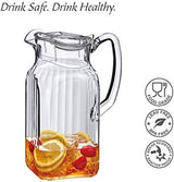 Amazing Abby - Quadly Bandly - Plastic Pitcher (64 oz, 2 Quart), Clear Water Pitcher with Lid, Fridge Jug, BPA-Free, Shatter-Proof, Great for Iced Tea, Sangria, Lemonade, Juice, Milk, and More