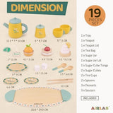 Tea Sets for Toddlers 3-5 Girl Birthday Gift 2 Year Old Princess Party Wooden Play Food Toy Sets for Kids Kitchen Accessories Age 3 4 5 6 Wood Educational Toys