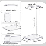 Xuhal Acrylic Headphone Stand Headset Holder for Desk, Clear Acrylic Gaming Headset Stand Universal Headphone Holder for Desktop Display Office Accessories, with Metal Hardware(Rectangle)