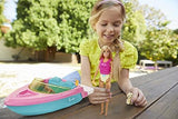 ﻿Barbie Boat with Puppy and Themed Accessories, Fits 3 Dolls, Floats in Water, Great Toy for 3 to 7 Year Olds