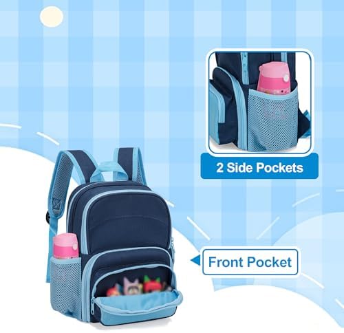 LoDrid Backpack Compatible with Tonie Box, Carrying Case with Multiple Pockets for Headphones, Charger and Accessories, Storage Bag for Audio Player Starter Set, Navy Blue (Patented Design)