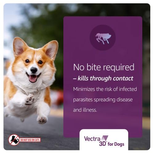 Vectra 3D for Dogs Flea, Tick & Mosquito Treatment & Prevention for Medium Dogs (21 – 55 lbs) , 6 month supply