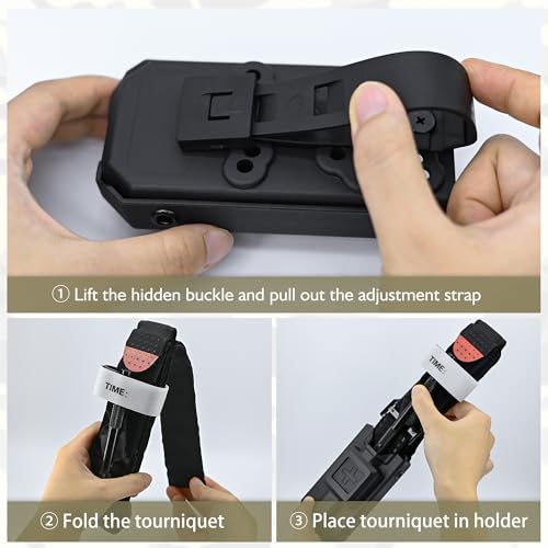 Tourniquet Holder, Molle Tourniquet Holder for Duty Belt, Tourniquet Kit Compatible with CAT Tourniquet Gen 7 or Older, Fits Molle Equipment, Police Gear, Duty, and Utility Belts