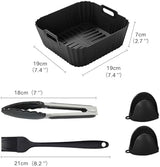 7pcs Air Fryer Accessories for Ninja Air Fryer Pro XL 6-in-1 - AF181 &AF141 6.5 QT Air Fryer, with brushes Clip Spatulas Baking trays Baking Needles Hand Clips,Recipes