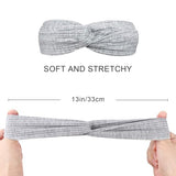 DRESHOW 10 Pack Make Up Headbands for Women Knit Vintage Cross Elastic Head Wrap Hair Accessories